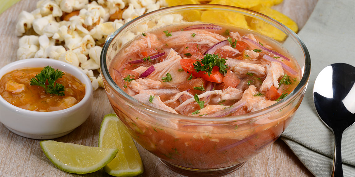 Platos ecuatorianos preparados con pollo