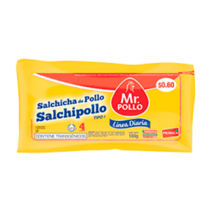 Salchicha de pollo línea diaria 100 g